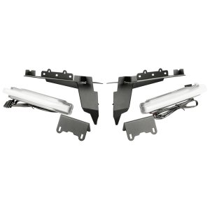 Jeep Wrangler Fender Flares - Front - Rugged Ridge - Chop Brackets w/Daytime Running Lights - Black - `18-`22 Jeep Wrangler Fender Flares - Front - Rugged Ridge - Chop Brackets w/Daytime Running Lights - Black - `18-`22